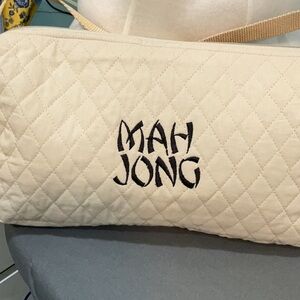 Black lettering Mahjongg tile bag